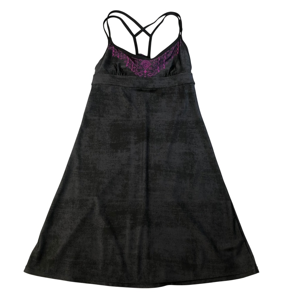 Athleta Strappy Active Dress Size XXS Gray Purple Aztec Built-in Bra Swim Beach
